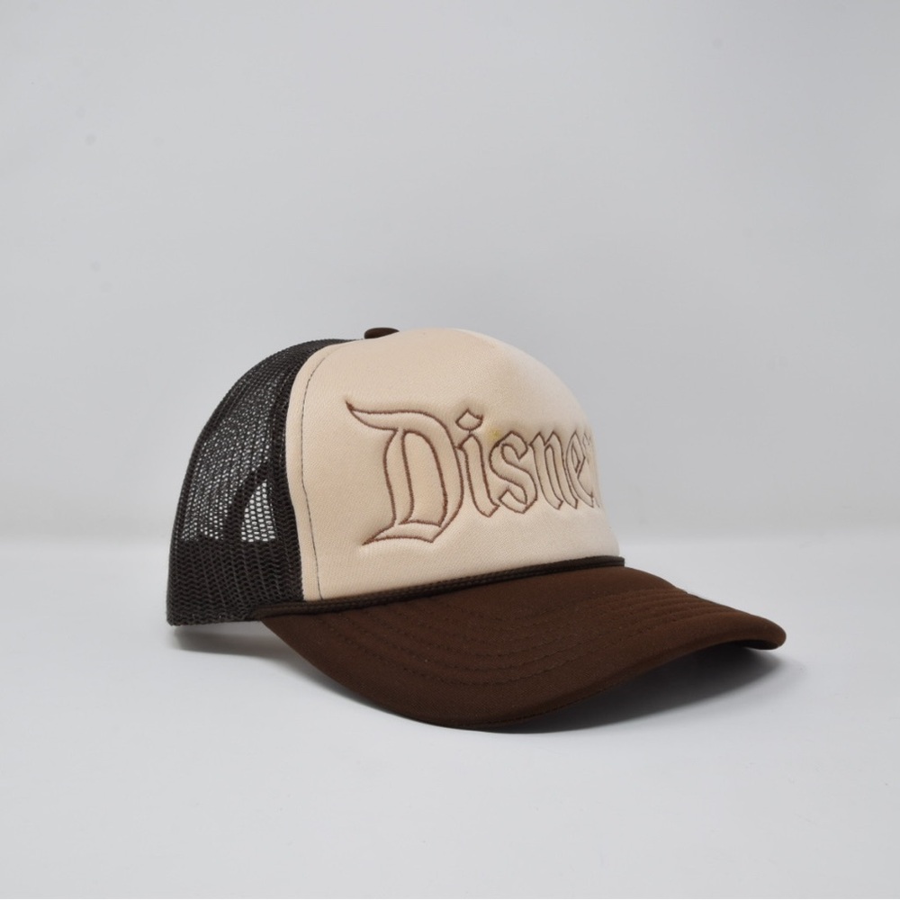 Disney Brown Embroidered 5 Panel Trucker Rope Hat with Adjustable SnapBack Fit - Picture 2 of 4